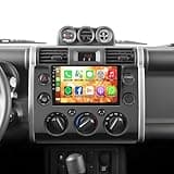 [2+64G] Car Radio for Toyota Fj Cruiser 2007 2008 2009 2010 2011 2012 2013 with Wireless Carplay Android Auto Bluetooth Touch Screen Stereo with GPS WiFi FM Bluetooth AHD Backup Camera