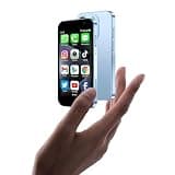 BLKE Max Mini Phone Unlocked World's Smallest 3.0" HD Touch Screen Mini Smartphone Android Compact Mobile Phone for Kids &Students Cell Phone wih Quad-Core Dual SIM Face lD2GB+16GB Blue