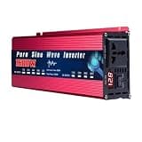 EHSOLZXBE Pure Sine Wave Inverter 12V 220V 24V 110V 1000W 2000W 3000W 4000W 5000W DC to AC Portable Power Converter Car Solar Inverter(1600W,10-14.8V,100V)
