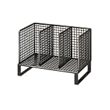 WANGHAI2024M Bookcases Home Hollow Out Iron Three Slots Bookshelf Office Supplies Metal Storage Rack