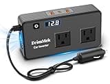 DrimMek 300W Car Power Inverter, Car Plug Adapter Outlet DC Inverter 12V to 110V AC Cigarette Lighter with 3 * 24W USB-C & USB-A Dual Outlets Fast Car Charger for Laptop Vehicles, Road Trip, Camping
