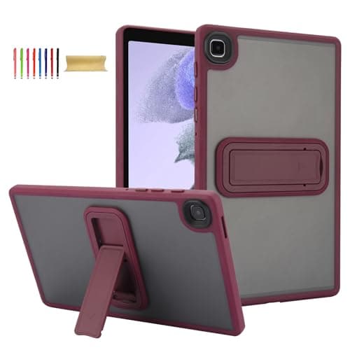 for Galaxy Tab A8 10.5 Inch Case, Slim Fit Hard PC TPU Shockproof Kickstand Bumper Anti-Scratch Drop Protection Lightweight Case Cover for Samsung Galaxy Tab A8 10.5" SM-X200, WineRed