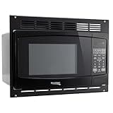 RecPro 1.0 Cu. Ft. RV Microwave with Trim Kit, Black