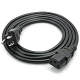 6 Ft Treadmill 3-Prong AC Power Cord Replacement Compatible with Horizon Fitness UREVO Treadmills Ellipticals Walking Pads Vibration Plates Machine Accessory, IEC C13 to NEMA 5-15P Power Cable