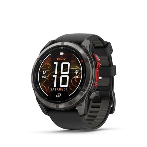 Garmin fēnix 8 Pro – 51 mm, MicroLED, Sapphire, Carbon Gray DLC Titanium with Black/Pebble Gray