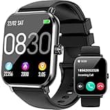Jacoosa Smart Watch, 1.83" HD Touchsreen, BluetoothCalling, IP68 Waterproof, 130+ Sports Modes, Health,Fitness & Sleep Tracker, Timer, Pedometer, Fitness Watchfor Android/iOS, Black