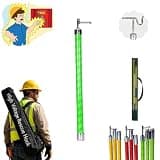Green Universal Spliceable Rescue Rod Tool for Fiberglass, Portable High Voltage Insulated Rescue Hook with Four Types of Switch Heads, Insulated Equipment(Light Coffee,0.5m 1-Section 0.4kv)