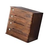 GFSGHZZ Solid Wood Flat File Cabinet - Lockable Desktop Storage Box with 2/3 Drawers A4/Receiptfor Office Supplieswooden Filing Cabinet for Home Or Office Use,4 Layer