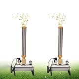 2-Pack Electric Confetti Cannon, Adjustable Angle Remote Control Stage Sprayer Machine for Wedding Party Concert Event Decoration Professional Stage Device