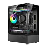 ALNERUZL Gaming PC Desktop Computer, i7-6500T 16GB RAM 512GB SSD, Prebuilt Tower PC with Integrated Graphics, RGB Cooling Fans for Home Office, Student, Photo Editing(Black)