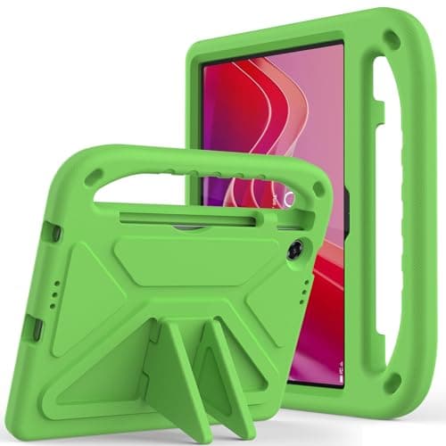CASETAGfgh for Lenovo Tab 10.1'' TB-311 10.1 (2025) Case Shockproof Light Weight Handle Stand Protective Case Scratch Resistant Made of Kid-Friendly for Kids EVA Shell(Green)