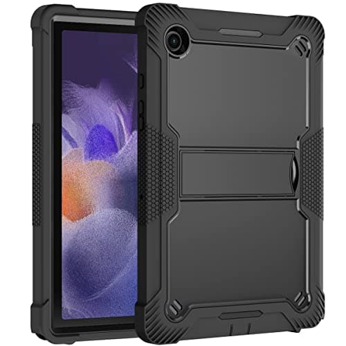 Shockproof Case for Samsung Galaxy Tab A8 10.5 Inch (SM-X200/X205/X207),Heavy Duty Full-Body Protective Case w Stand for Galaxy Tab A8 10.5,Black
