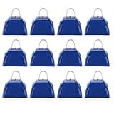 12Pcs 3 Inch Blue Metal Cowbell Noisemaker with Handle, Loud Resonant Cow Bell for Football Games, Sports Events, Festivals, Weddings and Music Classes