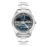 NTVOWPZO Three-Hand Analog Stainless Steel Watches for Men Easy Reader