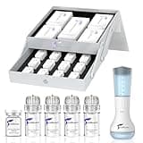 Micro Infusion System for Face & Neck-Micro Infusion Kit to Leave Skin Firmer & Smoother-0.25mm Facial Stamp with Collagen & Hyaluronic Acid Serum for At Home Glow and Anti-aging-3 Month Supply