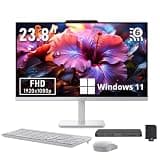 Lenovo A100 23.8" FHD Anti-Glare All-in-One Desktop, Intel Processor N100, 8GB DDR5, 1.5TB Storage(512GB SSD+1TB Docking Station Set), Keyboard & Mouse, 720p HD Camera, WiFi 6, Win 11, Cloud Grey