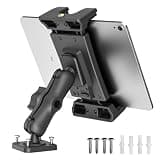 OHLPRO Car Tablet Holder - Heavy Duty Drill Base, Tablet Mount for Truck Compatible with iPad Samsung Tab 5"-13" Tablets and Phones, iPad Stand for Wall/Business/Vehicle/Desktop, etc.-4-inch Arm