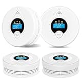 4-Pack Indoor Monitor Combo with 10 Year Battery（Non-Sealed）, Home Monitoring Device, Test & Silence Function