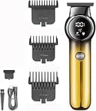 EOYLMIRL Pro Hair Clipper Trimmer Adjustable Rechargeable Professional Electric Cordless for Men(Gold)