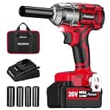 AVID POWER 1/2" Cordless Impact Wrench, 20V Brushless Impact Gun, 3 Speeds