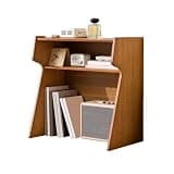 WANGHAI2024M Bookcases Desktop Vertical Multi-Layer Bookshelf Creativity Storage Rack with Curved Side Plate