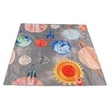 BSTiltion 51.2 x 51.2in Under High Chair Mat Water Proof Oxford Cloth Non Slip Baby Play Floor Splat Mat for Mealtime