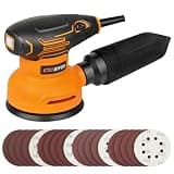 Extbtfor 5" Orbital Sander,300W Electric Sander 5000-12000OPM Variable Speeds with 20Pcs Sandpapers,Power Orbital Sanders for Woodworking and Sanding with Vacuum Dust Collector