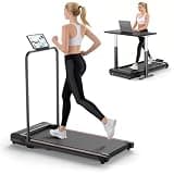 Walking Pad Treadmill for Home - Under Desk Treadmills with Handle Bar Foldable Mini Portable Walk Pads Compact Folding Electric Treadmills Machine Small Spaces with Remote Control Adjustment Terluxra
