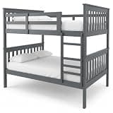 Ecommersify Inc Amish Made Full Graphite Mission Bunk Bed with Storage Drawers, Made in USA