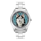 NTVOWPZO Three-Hand Analog Stainless Steel Watches for Men Easy Reader