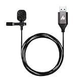 MAONO USB Lavalier Microphone, 192KHZ/24BIT Plug & Play Omnidirectional Lapel Shirt Collar Clip on Mic for PC, Computer, Mac, Laptop, YouTube, Skype, Recording, Podcasting, Gaming, AU-UL10