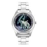 NTVOWPZO Three-Hand Analog Stainless Steel Watches for Men Easy Reader