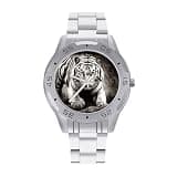 NTVOWPZO Three-Hand Analog Stainless Steel Watches for Men Easy Reader