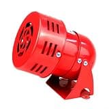 Red Alarm Siren AC 220V AC 110V DC 24V 12V, Loud Buzzer with High- Motor Factory Construction Site Safety (AC220V)