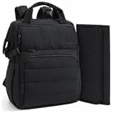 BELALIFE Baby Diaper Backpack Bag, Baby Essentials Travel Backpack for Moms Dads, with Changing Pad, Insulated Bottle Holders & Stroller Straps, Black