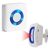 EverNary Wireless Caregiver Pager Motion Sensor Alarm Indoor Room Bed Alarms and Fall Prevention for Home/Elderly/Dementia and Kids (1 Plug-in Receiver and 1 Motion Sensor)