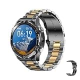 Domars 4G LTE Smart Watch for Men Women, IP67 Waterproof Fitness Watch with 4G+128G Storage, 200W Camera, GPS Tracking, Bluetooth 5.0, WiFi, Facial Recognition, Long Standby Smart Wrist Watch (Black)