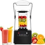 lilishangmao 2200W Blender Smoothie Maker, Heavy-Duty Commercial Blender with Soundproof Cover, 1.8L Container, 17,000 RPM Motor and Pulse Control, for Café/Bar/Club/Drink Stall/Canteen