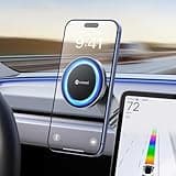VICSEED Tesla Phone Mount【Strongest Magnet Power】Foldable Hidden Tesla Phone Holder Fit for All Phone, Tesla Model 3 Model Y for MagSafe Car Mount, Tesla Model 3 Accessories, Tesla Model Y Accessories