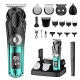 KOMINGDON 20 Piece Hair Clipper Beard Trimmer for Men, All-in-One Men's Grooming Kit for Nose,Ear,Body,Mustache, Cordless Electric Shaver Razor with IPX6 Waterproof,120-Min Runtime,LED Display