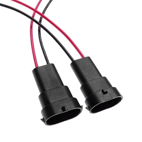 2 Pcs for H/*8 H/*9 H/*11 Harness Male Socket Adapter Car Headlight Wiring Harness Connector Fog Light Bulb Base Socket Cable Plug