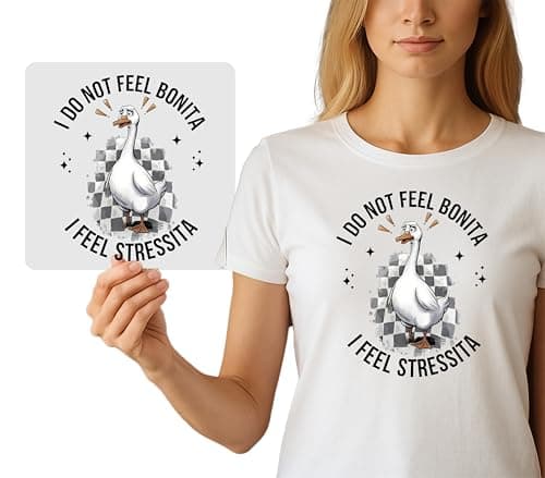 Ready-to-Press DTF Heat Transfer - Goose Iron-On Graphic for DIY Apparel - Sarcastic Humor Heat Press Decal - Crafting Supplies