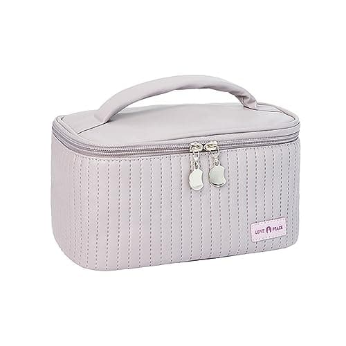 Gooddyiyukey Makeup Bag,Waterproof Large Capacity PU Leather Portable Makeup Bag Organizer,Travel Toiletry Bag,Cosmetic Bags,Travel Makeup Bag for Girls Gifts Daughter Women