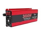 EHSOLZXBE Inverter DC12v/24v to AC 110/220v Pure Sine Wave 1000W 2000W 2200W 3000W Portable Auto Converter Car Inverter(3000W,24V,220V)