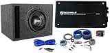 Sundown Audio SA-10 V.2 D2 Bundle: 10 in 2500W Peak / 1250W RMS Dual 2-Ohm Car Subwoofer, Krypton M4 1500W Mono Amplifier, RWK0CU 0 AWG Amp Wiring Kit, RSV10 Vented Box, K1 Installation Kit, 5-Items