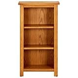 KGHFDVB Solid Oak Wood 3 Shelf Bookcase, Rustic Small Bookshelf with Simple Design for Living Room or Office, 17.7"x8.9"x32.3"