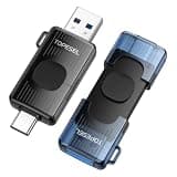 TOPESEL 2Pack USB Drive 64GB USB C Flash Drive up to 110MB/s USB 3.2 Gen 1 Thumb Drive Push-Pull USB Stick Portable Memory Stick for iPhone 15/16/17 Android Smartphone Tablet Laptop Car Audio Smart TV