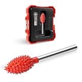 EZARC Tungsten Carbide Rotary Burr, 1/8’’ Shaft Flame Tip Wood Carving Bit, Very Coarse Engraving & Material Removal Tool with Storage Case