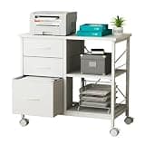 3 Drawer Mobile File Cabinet, Freestanding Fabric Lateral Filing Cabinet Fits