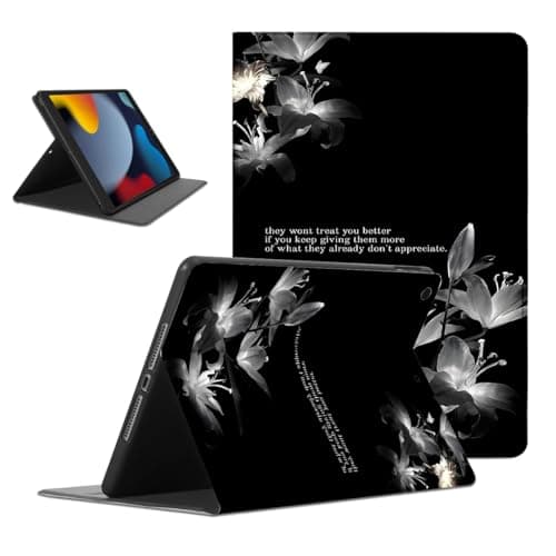Mrtponk Stylish Jesus Christian Bible Verses Tablet Case for iPad mini 7 A17 Pro 2024,Lily Pattern for Women Men Teens Protective Cover Flip PU Leather Stand Funda
